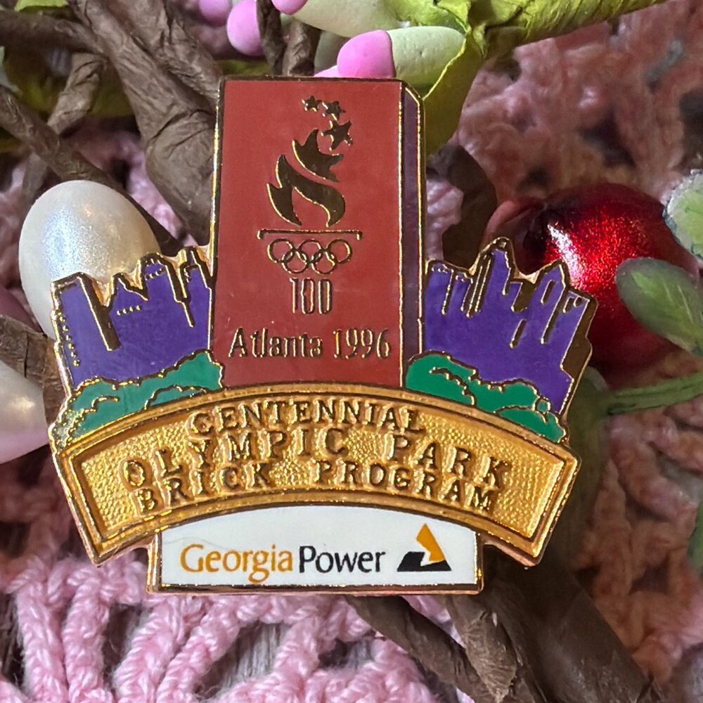 1996 Atlanta Olympics Centennial Olympic Park Brick Program Georgia Power pin